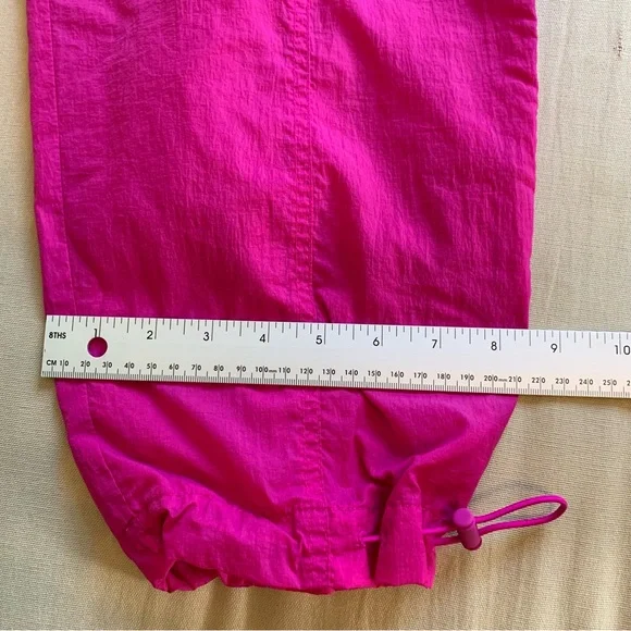 Athleta x Alicia Keys Keys High Waist Utility Pants Women 8 Hot Pink Nylon Cargo - Picture 15 of 16
